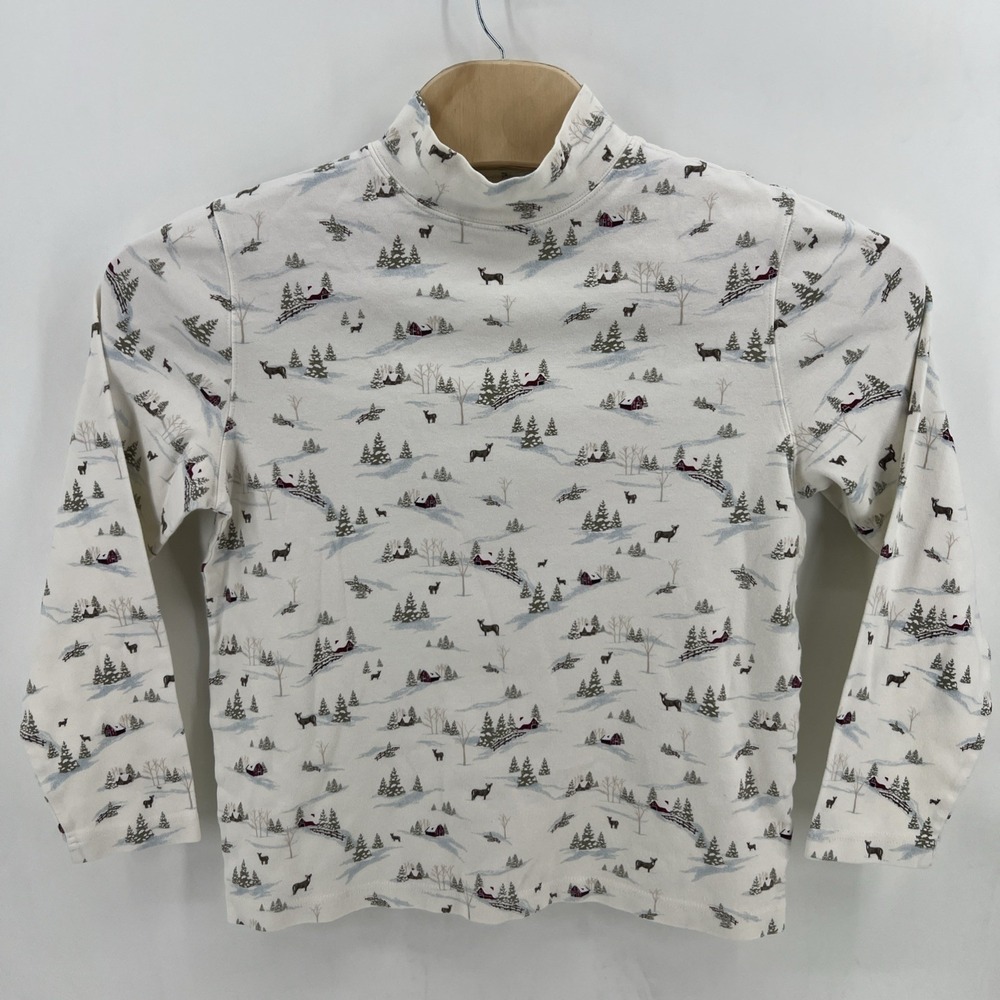 Croft & Barrow Womens Winter Snow Farmhouse Themed Mock Neck Long Sleeve-Medium